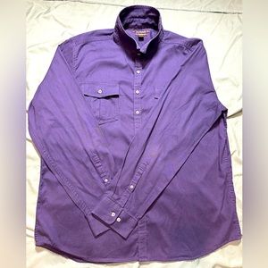 MARC ANTHONY Stretch Wrinkle Resistant Blue Long Sleeve Button Down XXL Shirt